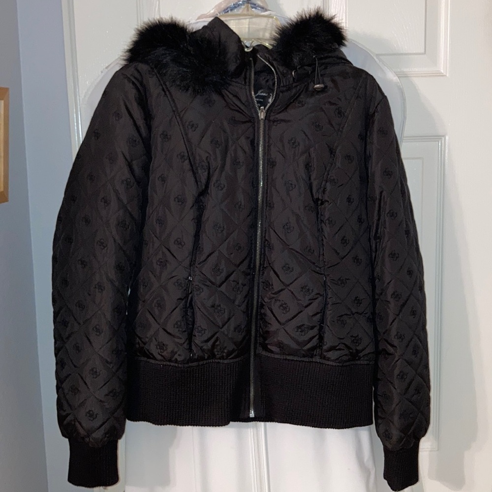 Guess brand black puffer jacket